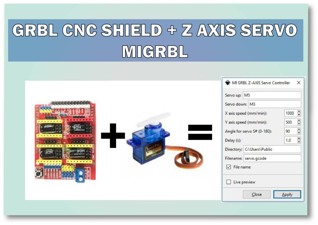 GRBL CNC SHIELD Z AXIS SERVO MIGRBL