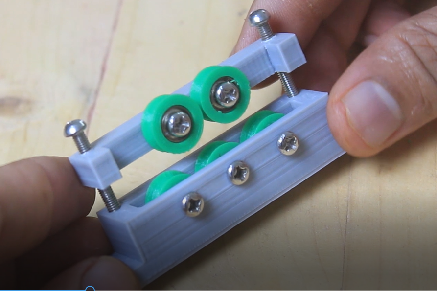 Wire straightener mechanism of arduino based wire bending machine