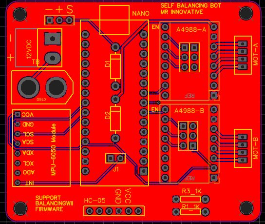 Self balancing robot pcb
