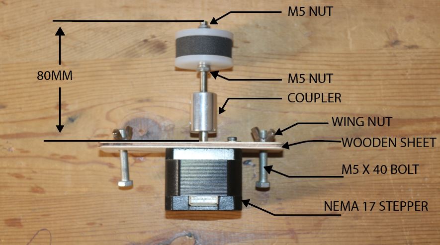 arduino based toroid winding machine stepper holder