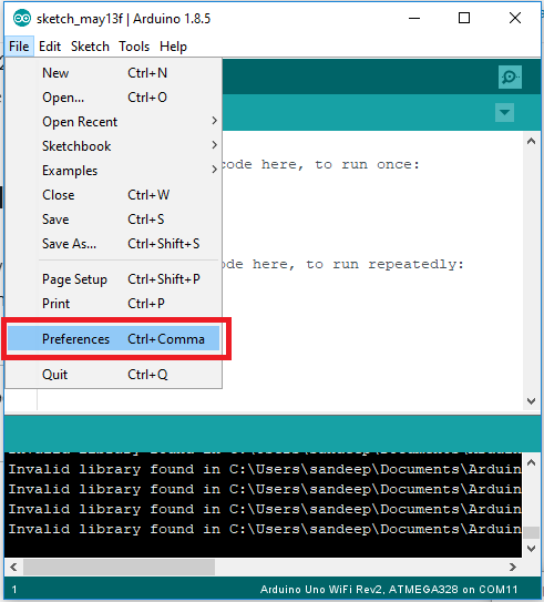 Esp8266 nodeMCU Arduino IDE
