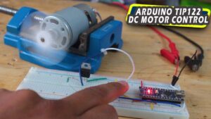 arduino tip122 dc motor control