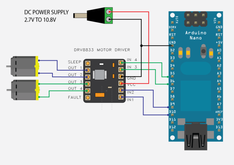 How to Control DC motor with DRV8833 - Electric DIY Lab